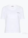 Logo Print Cotton Short Sleeve T-shirt White - MIU MIU - BALAAN 2