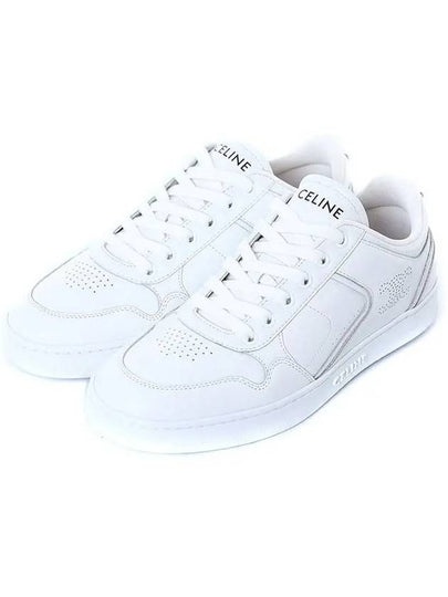 logo on leather low top sneakers white - CELINE - BALAAN 2