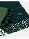 Bold Foxhead Two tone Muffler Scarf Green - MAISON KITSUNE - BALAAN 3