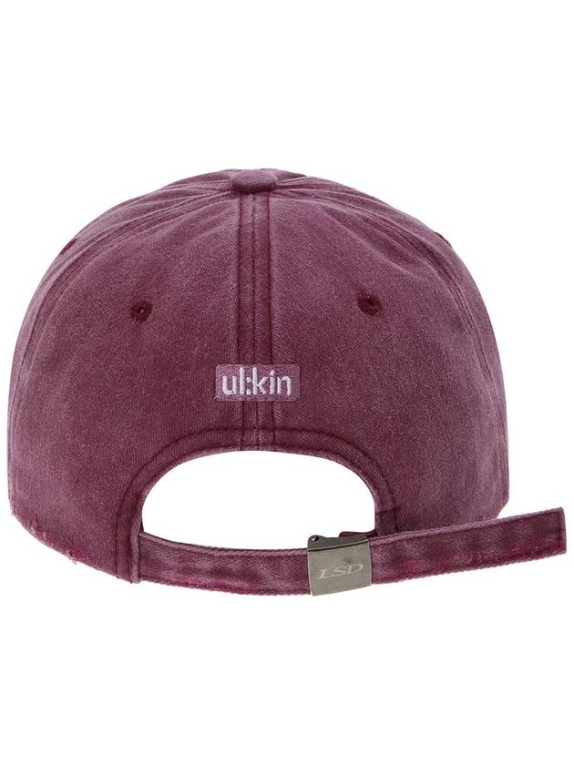 Mugung Embroidered Pigment Ball Cap Wine - ULKIN - BALAAN 5