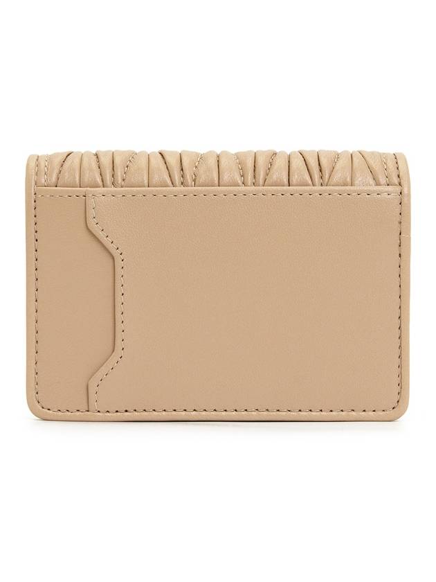 Matelasse Nappa Leather Card Wallet Beige - MIU MIU - BALAAN 3