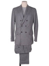 Men's Double Virgin Wool Suit Gray - BRUNELLO CUCINELLI - BALAAN.