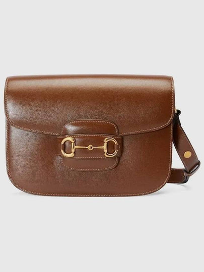 Horsebit 1955 Leather Shoulder Bag Brown - GUCCI - BALAAN 2