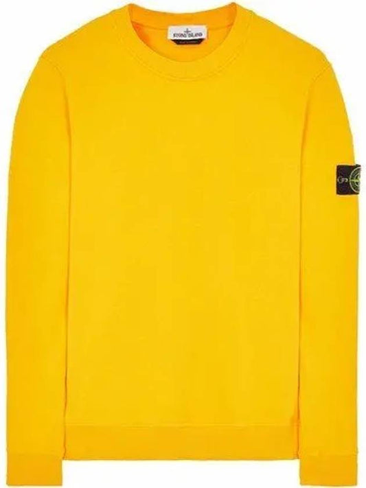 Wappen Patch Crew Neck Sweatshirt Yellow - STONE ISLAND - BALAAN 2