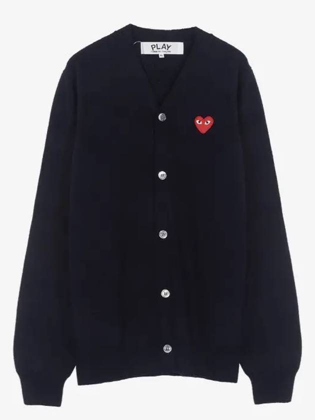 Heart Wappen V-Neck Cardigan Navy - COMME DES GARCONS - BALAAN 2