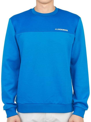 Jeff Crew Neck Sweater Blue - J.LINDEBERG - BALAAN 1