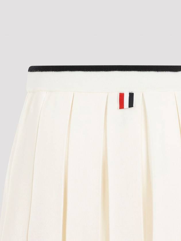 mini pleated skirt white - THOM BROWNE - BALAAN 4