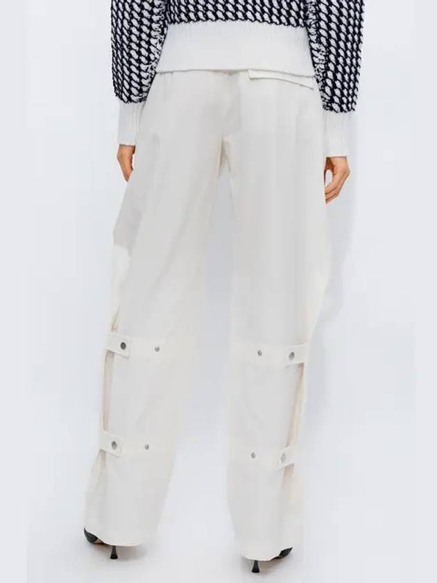 Compact Cotton Trousers Straight Pants White - BOTTEGA VENETA - BALAAN 5