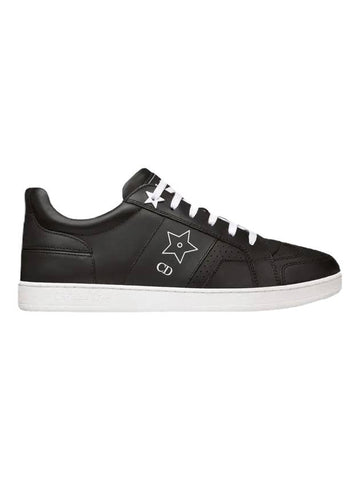 Star Calfskin Low Top Sneakers Black - DIOR - BALAAN 1