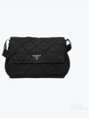 Topstitched Re Nylon Shoulder Bag Black - PRADA - BALAAN 2