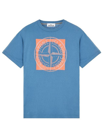 Compass Logo Printing Short Sleeve T-Shirt Blue - STONE ISLAND - BALAAN 2