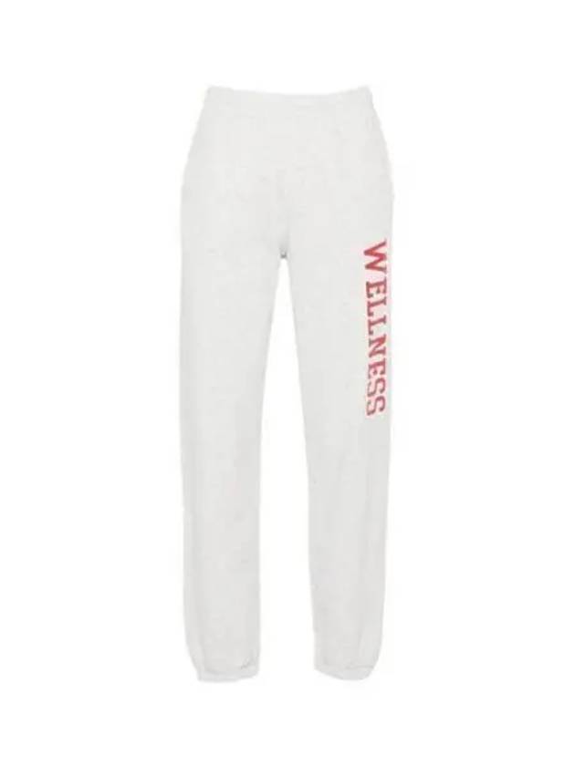 Wellness logo embroidered sweatpants heather gray SWAW2331HG 1221594 - SPORTY & RICH - BALAAN 1