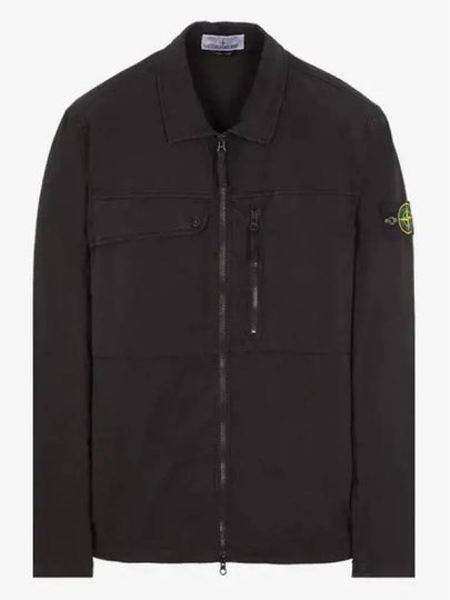 Supima Cotton Twill Stretch-TC Jacket Black - STONE ISLAND - BALAAN 2