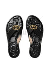 Interlocking G-T Strap Sandals Flip Flops Black - GUCCI - BALAAN 2