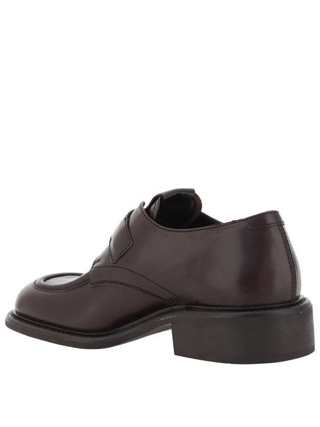 Leather Brogue Loafers Brown - MIU MIU - BALAAN 9