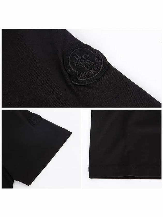 Logo Motif Short Sleeve T-Shirt Black - MONCLER - BALAAN 7