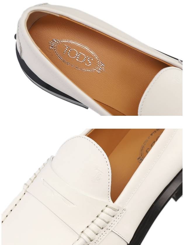 Penny Calf Leather Loafers White - TOD'S - BALAAN.