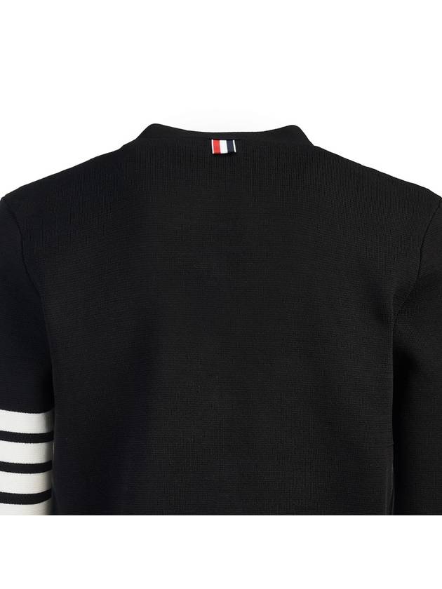 Milano Stitch 4-Bar Cardigan Black - THOM BROWNE - BALAAN 7