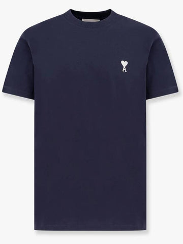 De Coeur Short Sleeve T-Shirt Navy - AMI - BALAAN 1