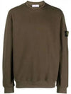 Stretch Cotton Fleece Mock Turtleneck Sweatshirt Olive Green - STONE ISLAND - BALAAN 2