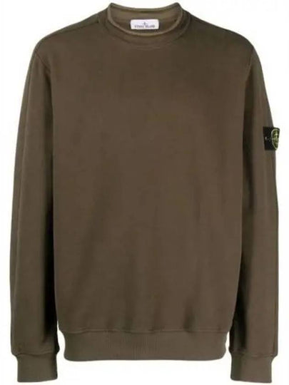 Stretch Cotton Fleece Mock Turtleneck Sweatshirt Olive Green - STONE ISLAND - BALAAN 2