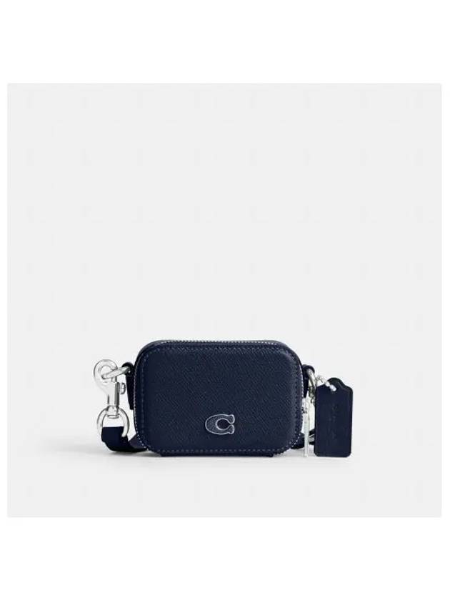 Logo Leather Pouch Bag Blue - COACH - BALAAN 2