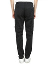 Garment Dyed Old Effect Stretch Broken Twill Cotton Cargo Pants Black - STONE ISLAND - BALAAN 4