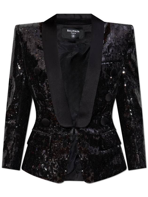 Balmain Sequin Blazer, Women's, Black - BALMAIN - BALAAN 1