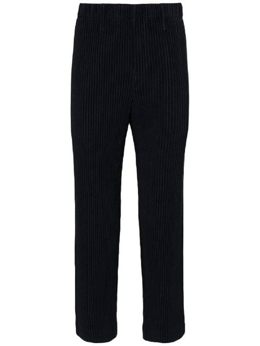 Pleated Straight Pants Navy - ISSEY MIYAKE - BALAAN 2