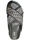 Aqua Sandals Beige Black Oblique Jacquard - DIOR - BALAAN 2