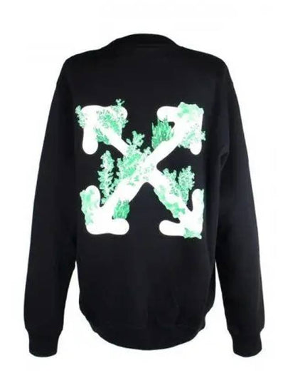 Coral Regular Crew Neck Sweatshirt Black - OFF WHITE - BALAAN 2