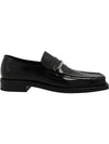 Square Toe Chain Loafers Black - MARTINE ROSE - BALAAN 1