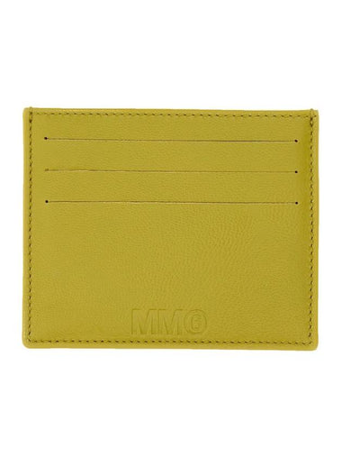 Stitched Leather Card Wallet Green - MAISON MARGIELA - BALAAN 1