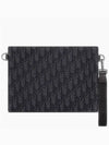 Oblique A5 Triangle Pouch Black - DIOR - BALAAN 4