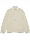 Rib Collar French Terry Quarter Zip Pullover Long Sleeve T-shirt Beige - G/FORE - BALAAN 2