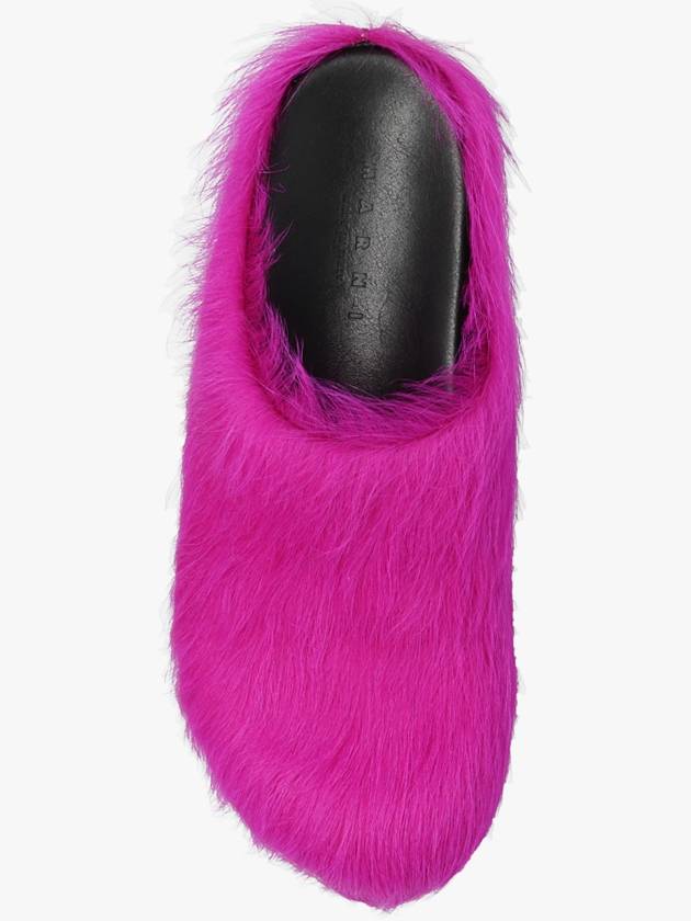 Women's Fussbet Calf Fur Mule Fuchsia Pink - MARNI - BALAAN 7