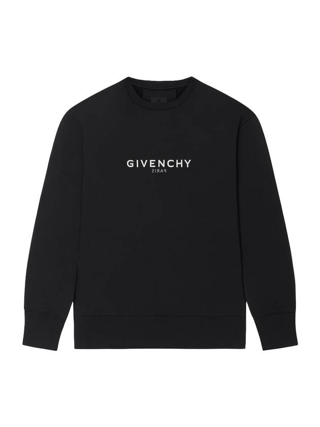 logo print slim fit sweatshirt black - GIVENCHY - BALAAN 1