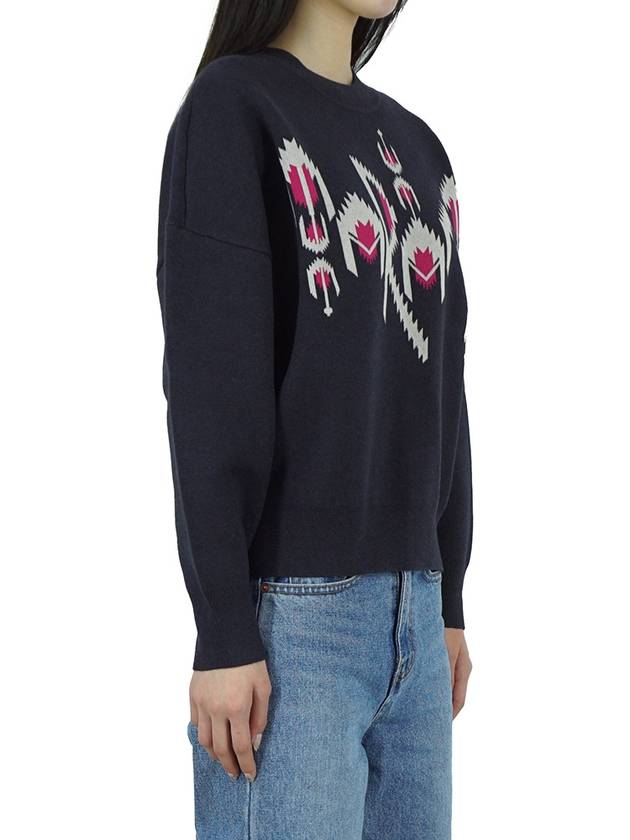 Intarsia Logo Sweatshirt Black - ISABEL MARANT ETOILE - BALAAN 6