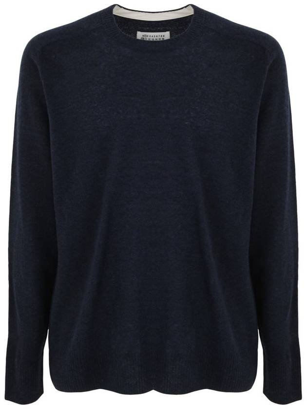 Lambswool Sweater Knit Top Blue - MAISON MARGIELA - BALAAN 2