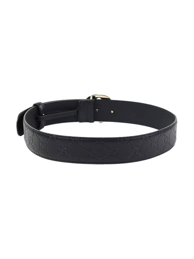 Interlocking G Buckle Leather Belt Black - GUCCI - BALAAN 3