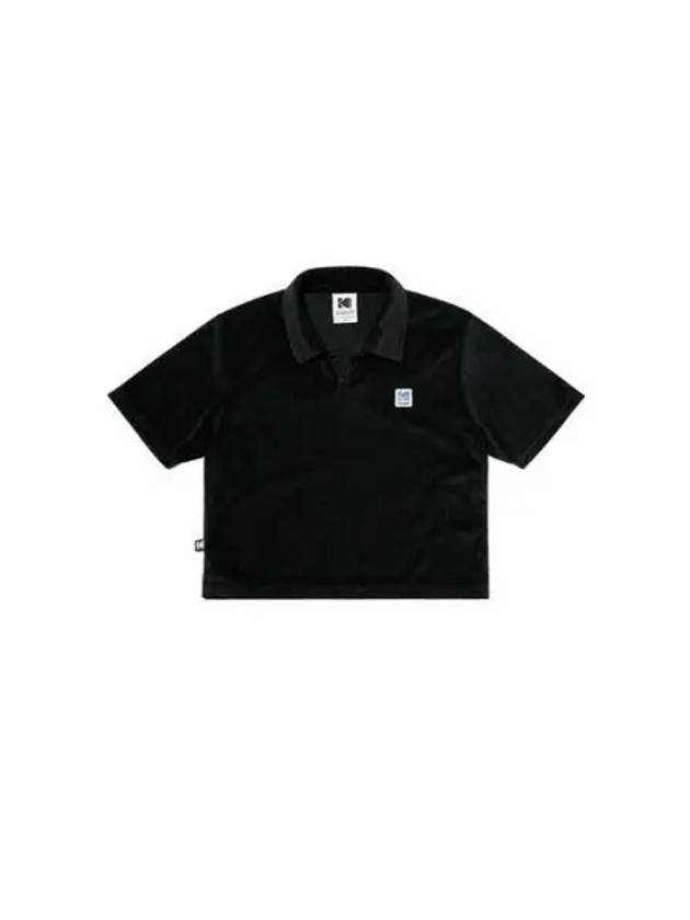 KODAK Apparel Essential Terry Crop Polo T Shirt Women BLACK - KODO - BALAAN 1