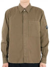 Gabardine Utility Long Sleeve Shirt Brown - CP COMPANY - BALAAN 2