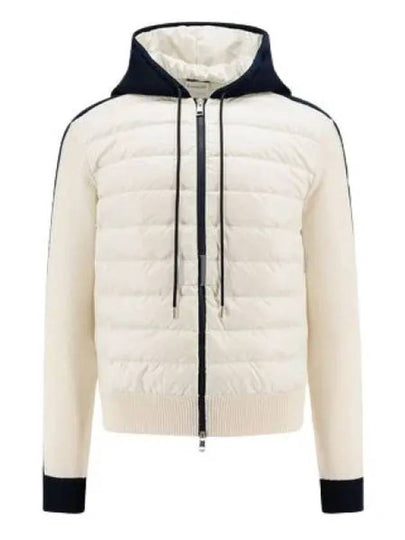 Hooded Padded Cardigan White - MONCLER - BALAAN 2