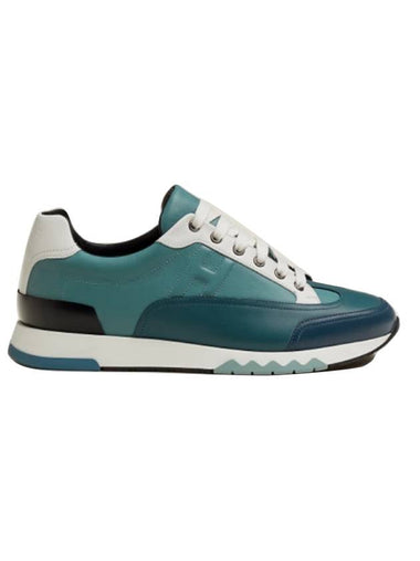 Trail Leather Low-Top Sneakers Blue - HERMES - BALAAN 1