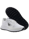 Prax 01 Re-Nylon Brushed Leather Low-Top Sneakers White - PRADA - BALAAN 6