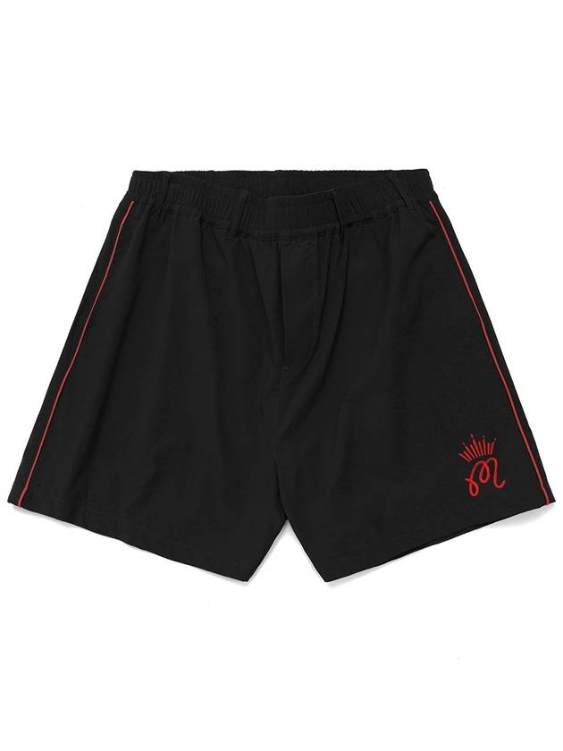 MALBON BUDWEISER PLAYER TRICOAT SHORT PANTS BLACK - MALBON GOLF - BALAAN 1