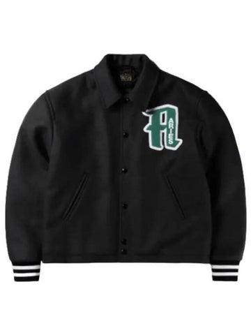 Aries Wool Varsity Jacket Black Jumper - ARIES - BALAAN 1