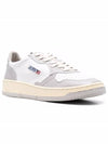 Medalist Leather Low Top Sneakers Grey White - AUTRY - BALAAN 3