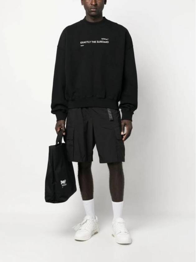 Slogan Print Sweatshirt Black - OFF WHITE - BALAAN 3