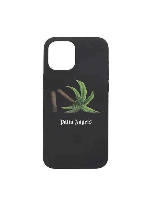 Broken Iphone 12 Pro Max Phone Case Black - PALM ANGELS - BALAAN 1